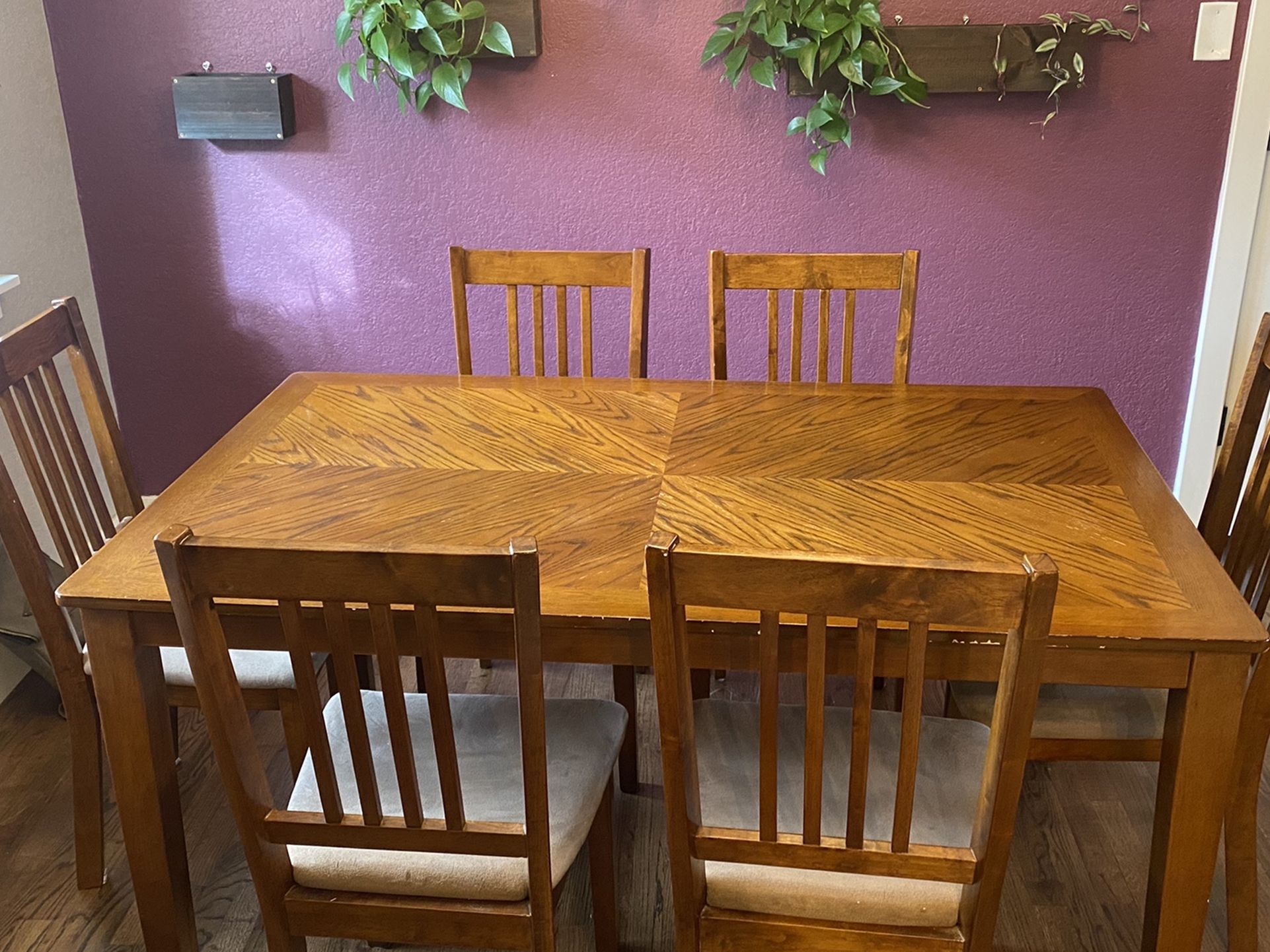 Dining Table Set W/6 Chairs