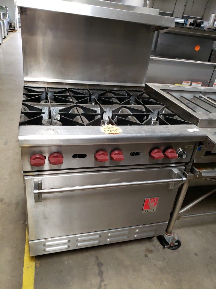 Used Wolf 36"L Range With 6 Burners N Standard Oven Natural Gas