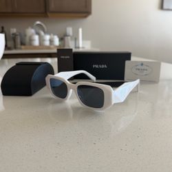 Prada white sunglasses