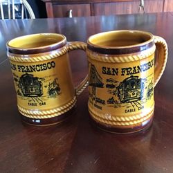 Vintage San Francisco Ceramic Mugs (Set Of 2)