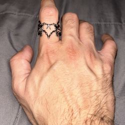 silver skeleton ring