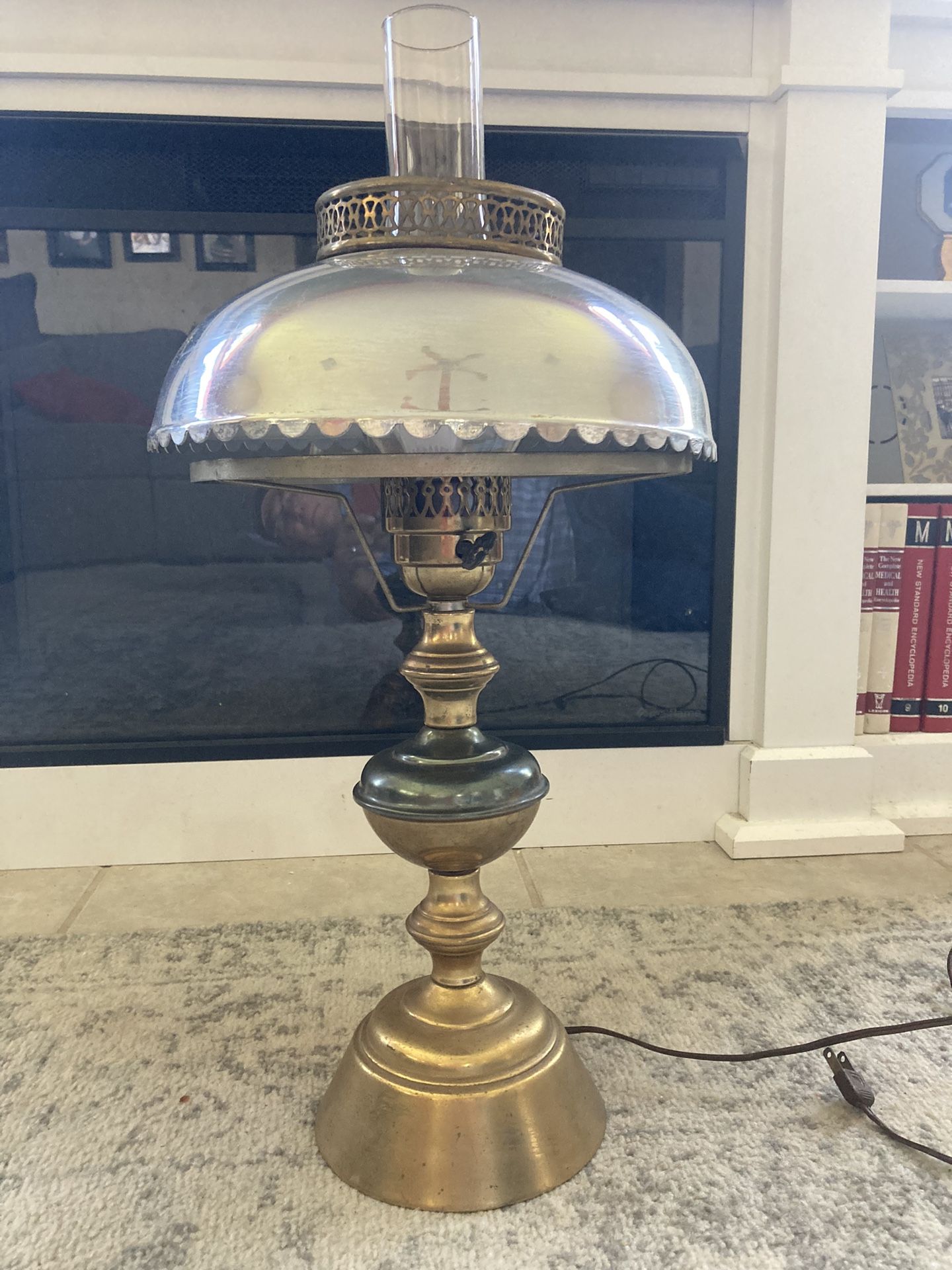 Vintage Brass Hurricane Lamp: Still Available