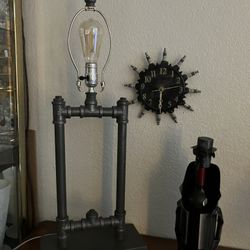 Table Desk Lamp Pipe Decor