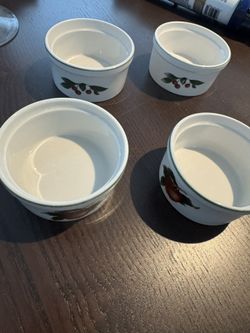 CADES COVE Citation 3-3/8" Ramekins Individual Casserole Baking Soufflé Dishes - Set Of 4