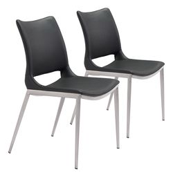 Ace Black & Silver Dining Chair (Set of 2)