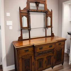 Antique Sideboard / Buffet with Mirror