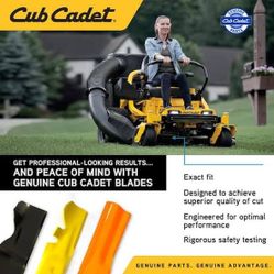 Cub Cadet Original Equipment High Lift Blade Set for Select 50 in. Riding Lawn Mowers with 6-Point Star OE#