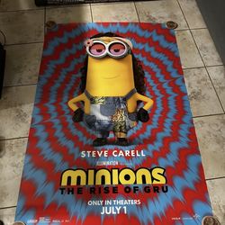 🎉 RARE MINIONS: The Rise of Gru IMAX Theater Banner – 8ft x 5ft Vinyl Display 