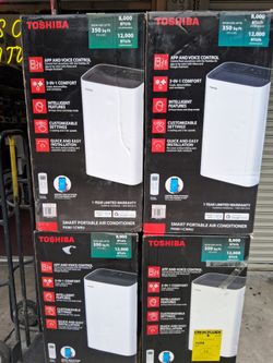 Get new ac's with warranty.  12000btu portable ac by Toshiba smart WiFi.  $185 pick up today