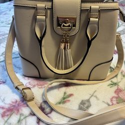 Leather Bag With Handle And Crossbody Strap