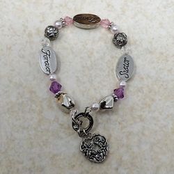 SISTER FRIEND FOREVER Heart Bracelet & Gift Box NEW