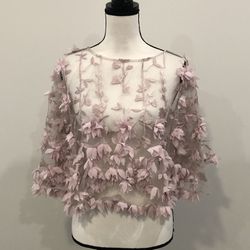 Kate Landry Floral Overlay Top