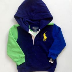 NEW WITH TAG RALPH LAUREN  HOODIE SIZE  18 Months