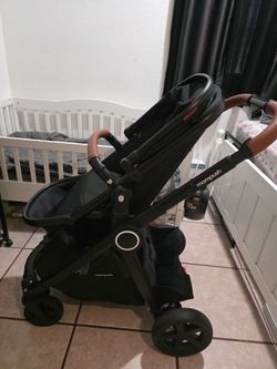 Mompush Ultimate2 Premium Stroller with Bassinet, Black