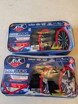 K&K snow socks. Brand new, XXL and XL