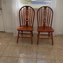2 Wooden Chairs 