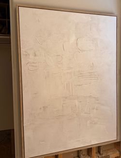Large plaster artwork canvas wrapped