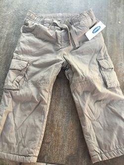 Brand new . Lined Cargo pants. 12-18mo