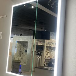Store Display Lighted Mirrored Medicine Cabinet 