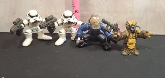@CHV.  Combat Heroes GI Joe Star Wars figures lot of 4 