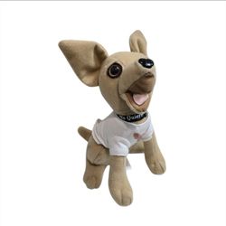 2000 Applause Yo Quiero Talking Taco Bell Chihuahua Puppy Dog Plush Toy 6" Works