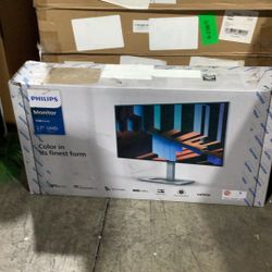 Philips Creator Series 27E2F7901 27" 4K UHD IPS Black Display, USB-C, Built-in KVM, Height Adjustable, Daisy Chain, PD 96W, MacBook/PC Compatible