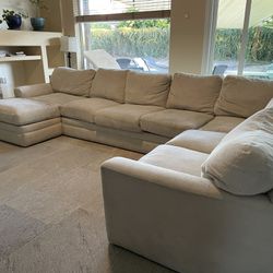Sectional Couch White Living Spaces