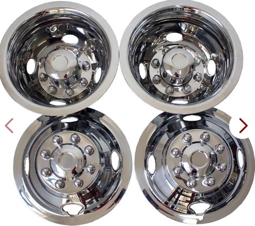 16”16 Inch Stainless Steel Wheel Simulators Full Kits For Most Of Chevy GMC Ford Dodge Dually Wheels