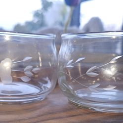 Vintage Princess House Etched Crystal Heritage Candy Dishes No Lids