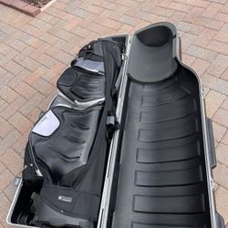 SKB Staff ATA Hard Shell Plastic Golf Travel Case for Cart Bags with Wheels - Heavy-Duty Rolling Club and Driver Carrier for Airline Transport