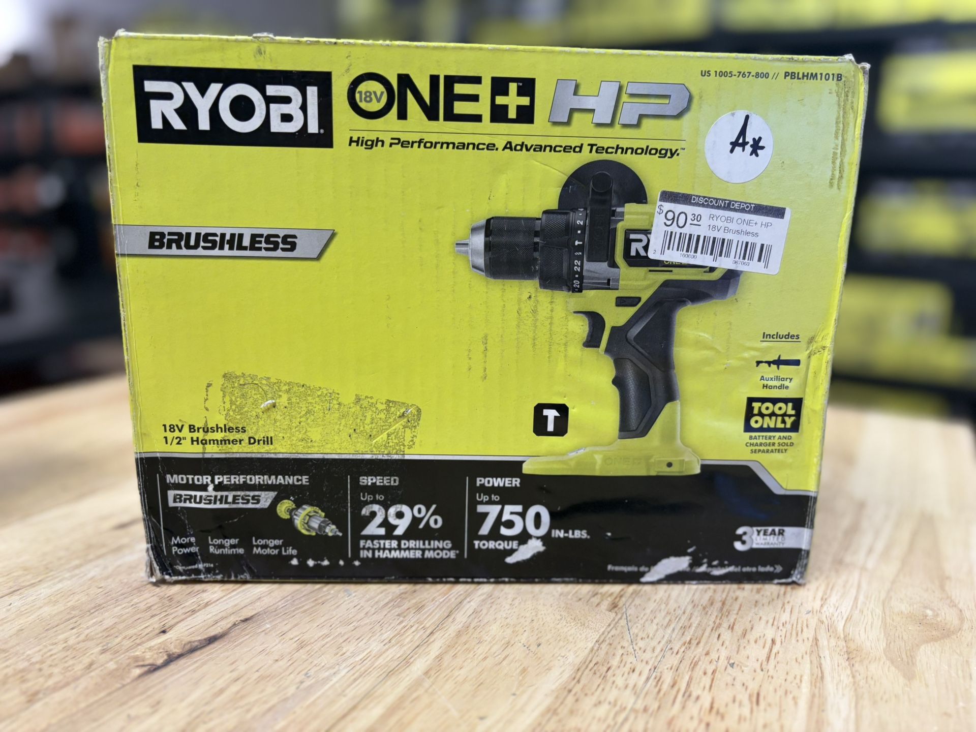 ONE+ HP 18V Brushless Cordless 1/2 in. Hammer Drill (Tool Only)