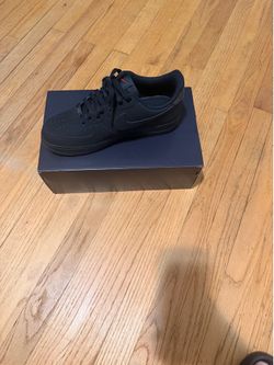 Black Air Force ones  smoke grey