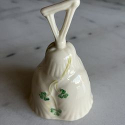 Belleek China Harp and Shamrock Bell