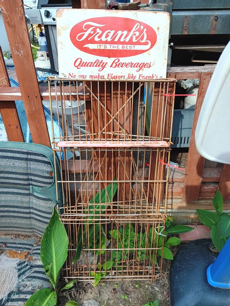 Antique Frank's Beverage Display