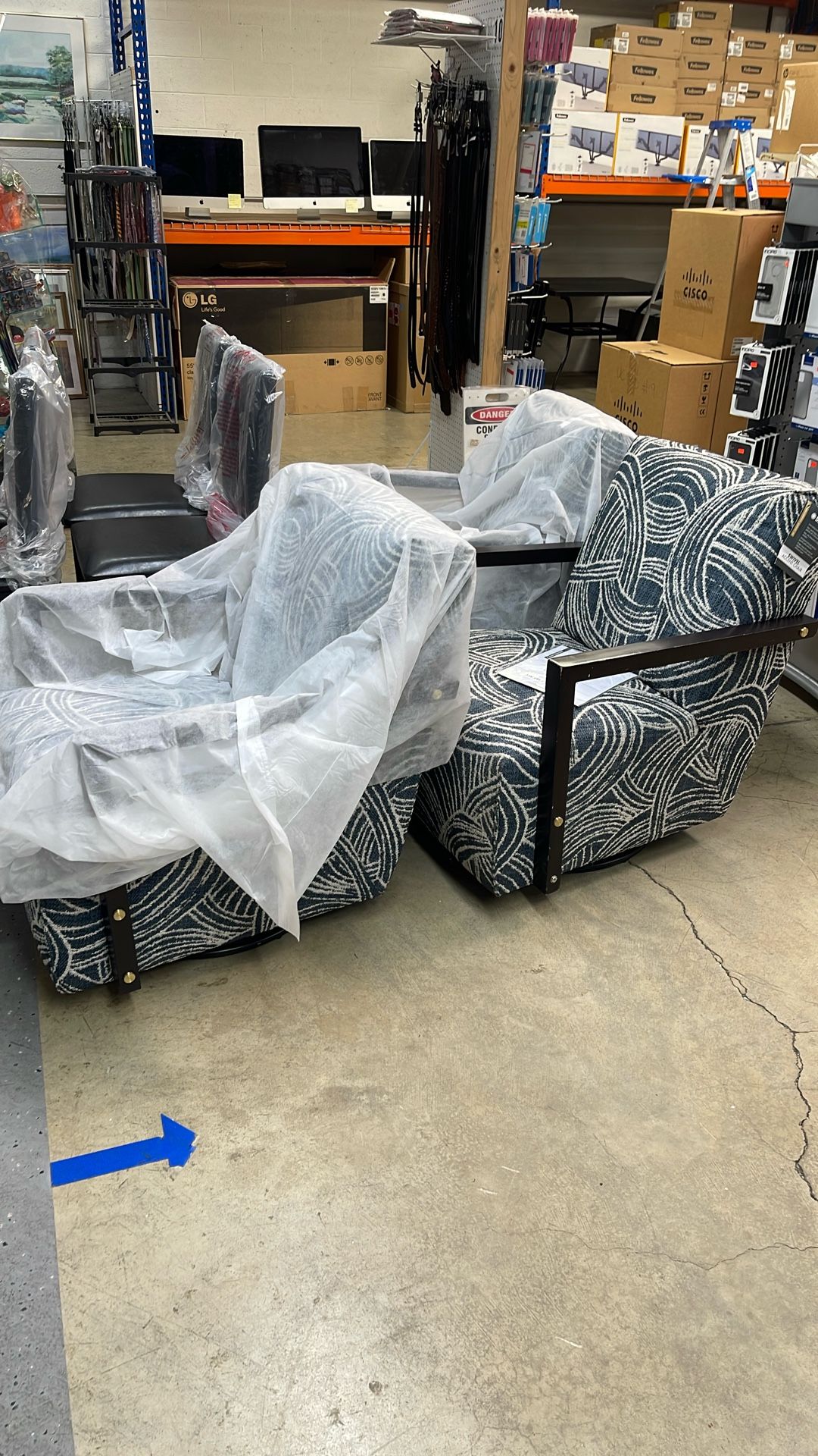 Broyhill Swivel Rocking Chair, New, BOOMwarehouse