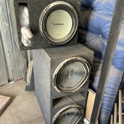  Rockford Fosgate Punch P1 + Sony Xplod Dual 12" Subwoofers in Boxes