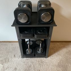 IRONMASTER Quick-lock Adjustable Dumbbell System: 120 LB Set with Stand