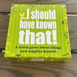 I Should Have Known That Trivia Game