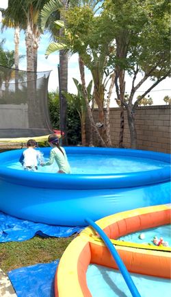 INTEX Easy Set 12 ft x 30in Above Ground Pool Set, Round Inflatable Swimming Pool with 530 GPH Cartridge Filter Pump and Type A Cartridge