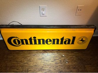 Vintage continental tires light up sign