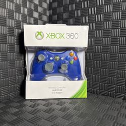 Xbox 360  Series Blue OEM Wireless Controller - Working - TESTED