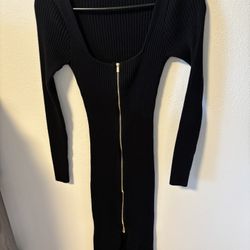 Womens Black Lulus Sweater Dress