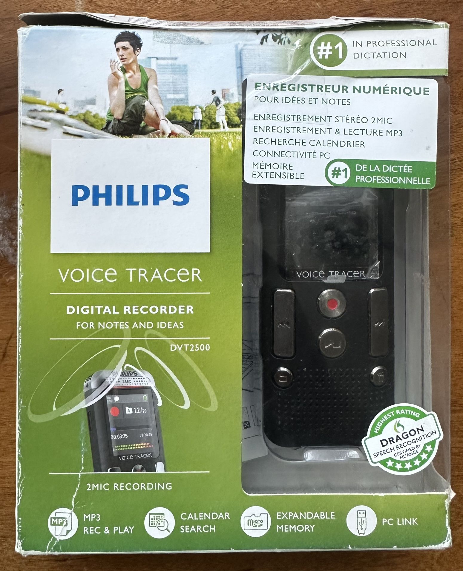 Philips DVT2500 MP3 Voice Tracer Digital Voice Audio Recorder