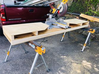 20’x8ft wooden miter saw bench