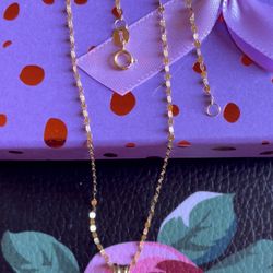 18k REA PURE SOLID PAWNABLE SAUDI GOLD WITH PENDANT 2TONE