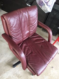Leather desk chair