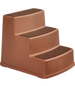 Three Step Non Slip Pet Stairs for Dogs and Cats, Cocoa