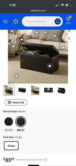 Hinged storage