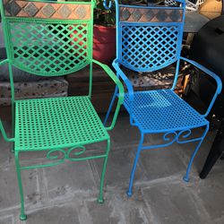 2 Metal Chairs 
