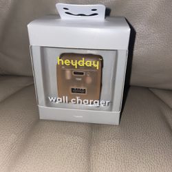 Heyday Gold and White Wall Charger Transparent NWT 15 W Usb A and Usb C Ports